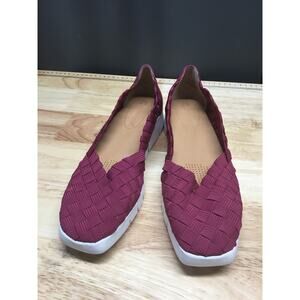 Corso Como Ballet Flats Women's 8M Magenta Woven Elastic Slip-On Classic Comfort